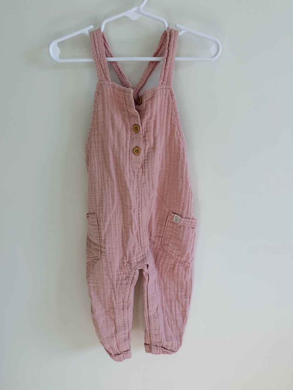 18mos Pink Cotton Gauze Jumper